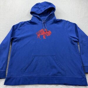 Mens Buffalo Bills NFL Apparel Graphic Hoodie Sweatshirt Blue 2XL‎